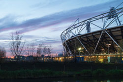 Olympic Stadium in the evening