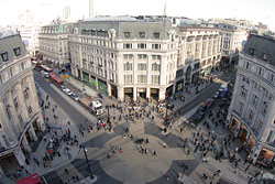 Oxford Circus crossing. Image courtesy of the Crown Estate and Westminster City Council.