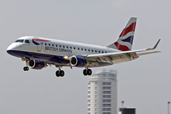 Aeroplane landing in London